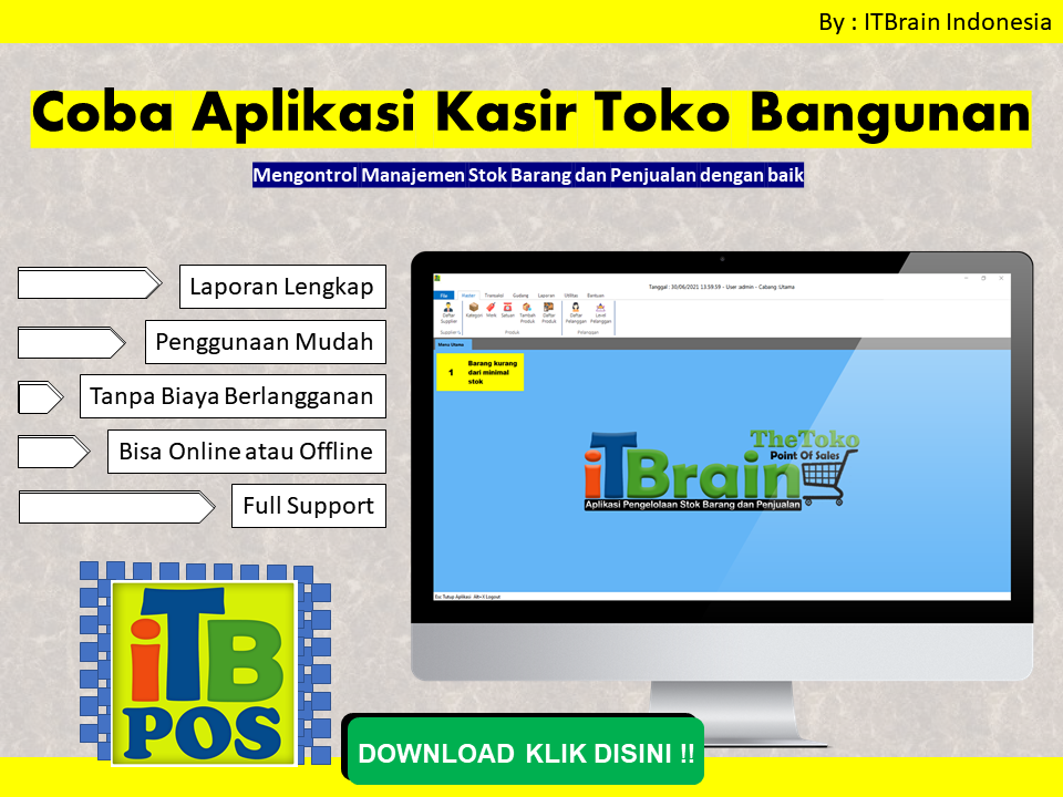 Download Sekarang Aplikasi Kasir Toko Bangunan