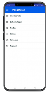 Menu Pengaturan Toko
